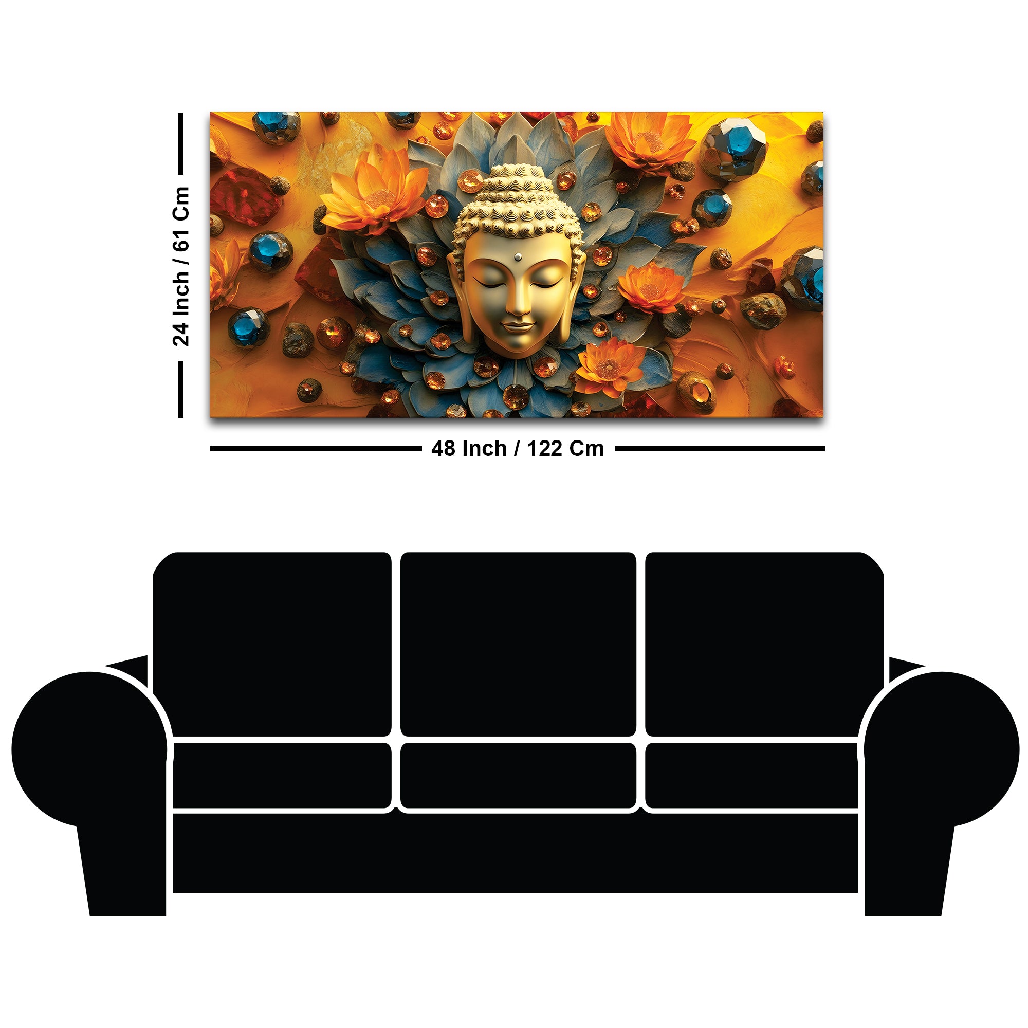 Buddha Wall Painting Decor for Elegant Interiors