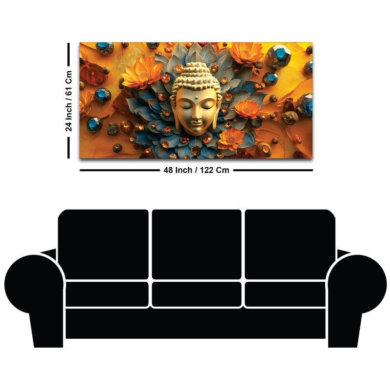 Buddha Wall Painting Decor for Elegant Interiors