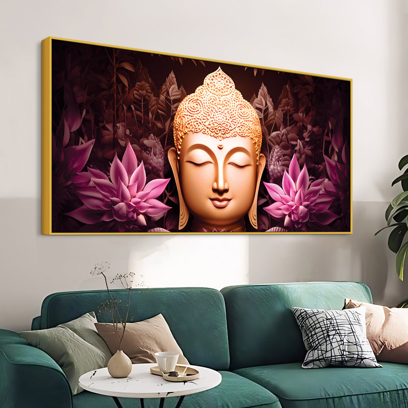 Buddha Wall Painting Decor for Living Room & Bedroom