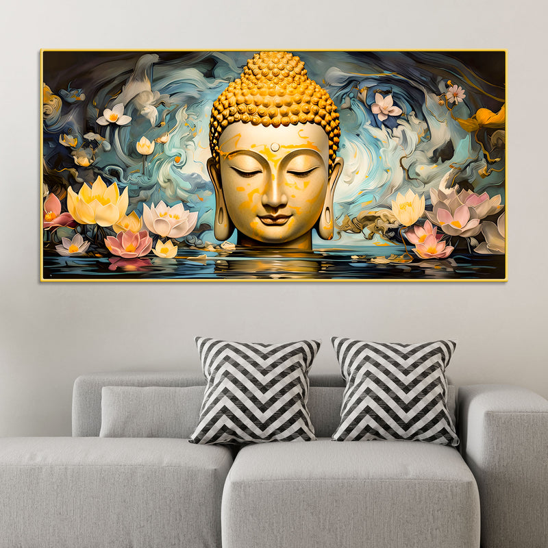 Buddha Wall Painting Decor for Modern Home Interiors