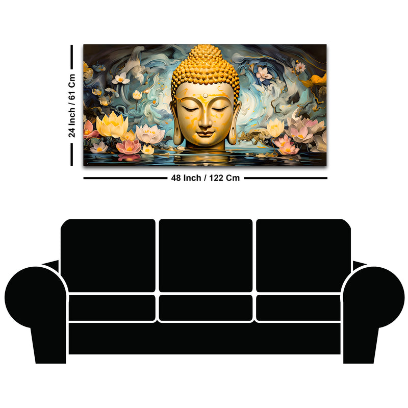 Buddha Wall Painting Decor for Modern Home Interiors