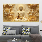 Buddha Wall Painting Decor for Positive Home Energy
