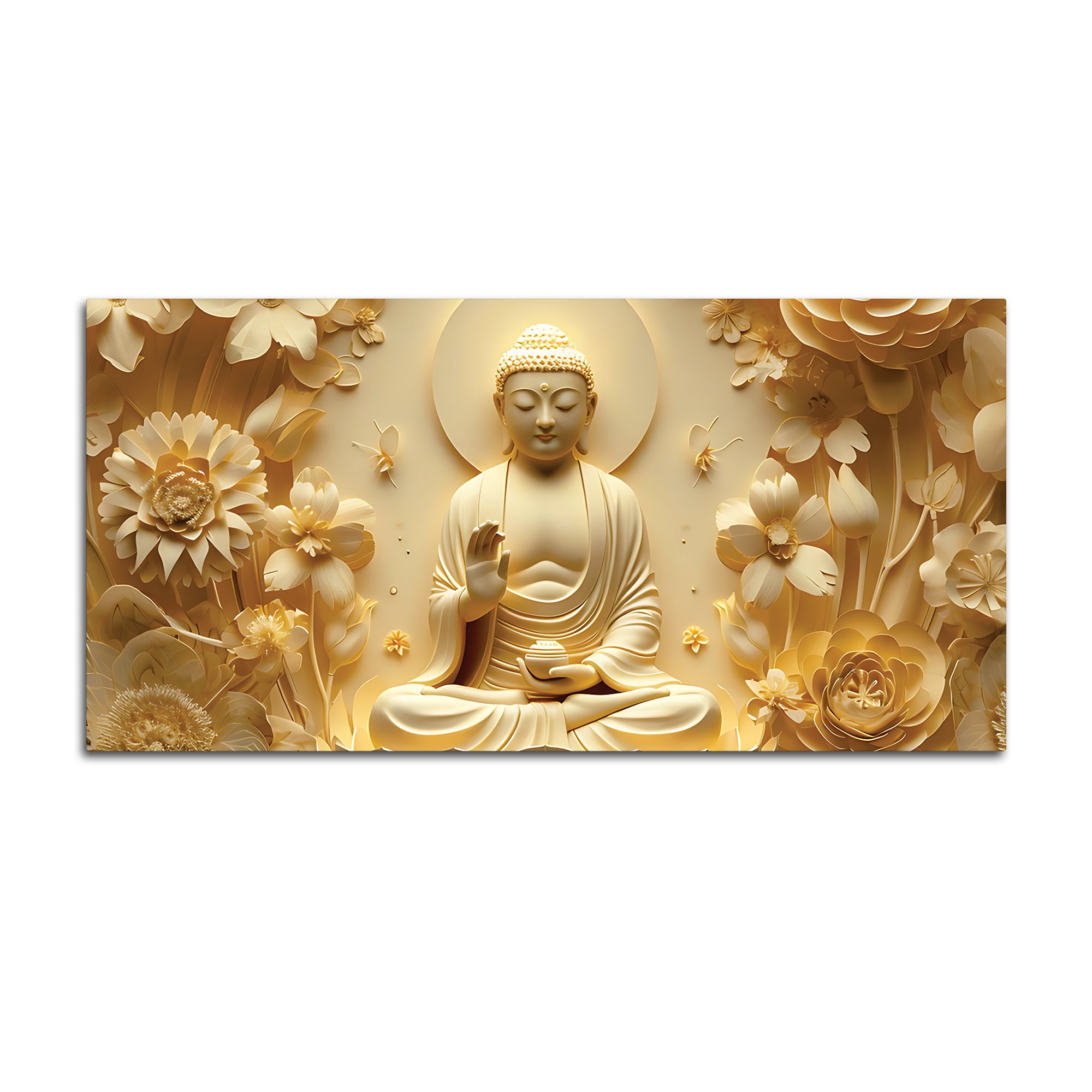 Buddha Wall Painting Decor for Positive Home Energy