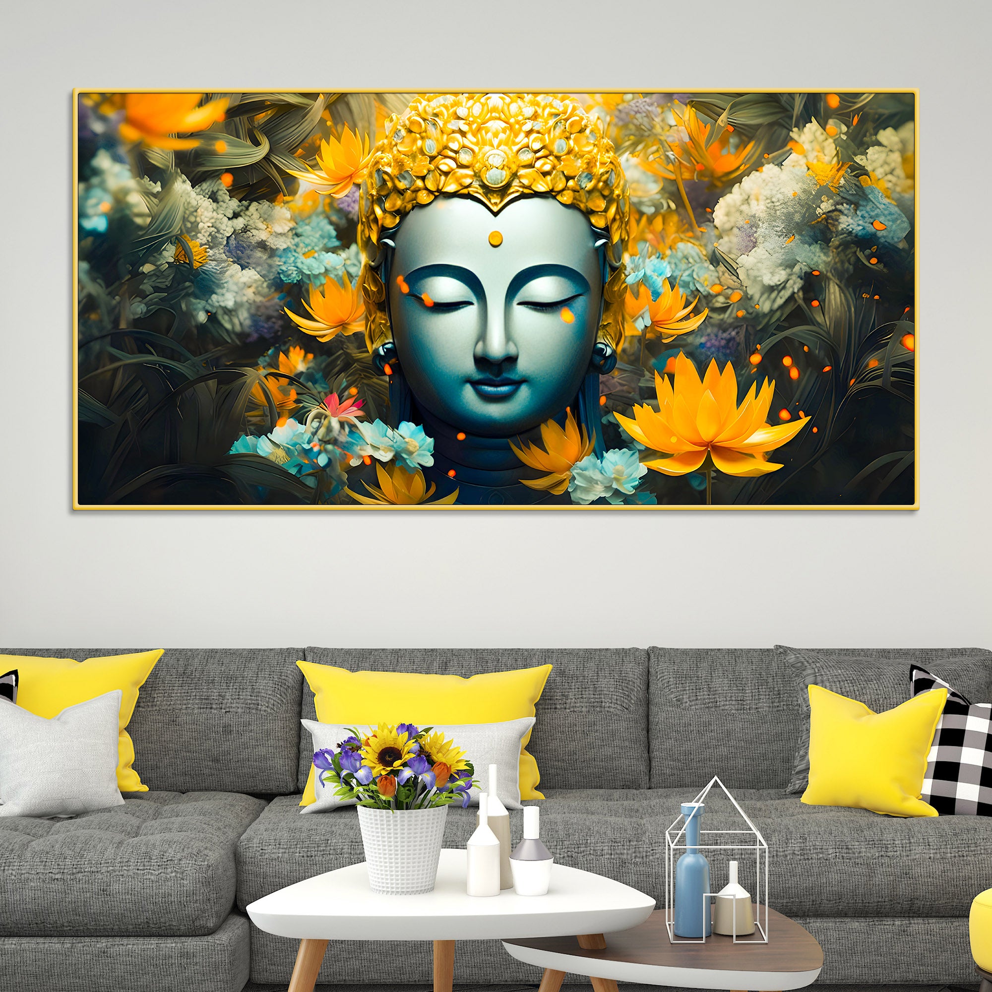 buddha-wall-painting-for-calm-positive-energy