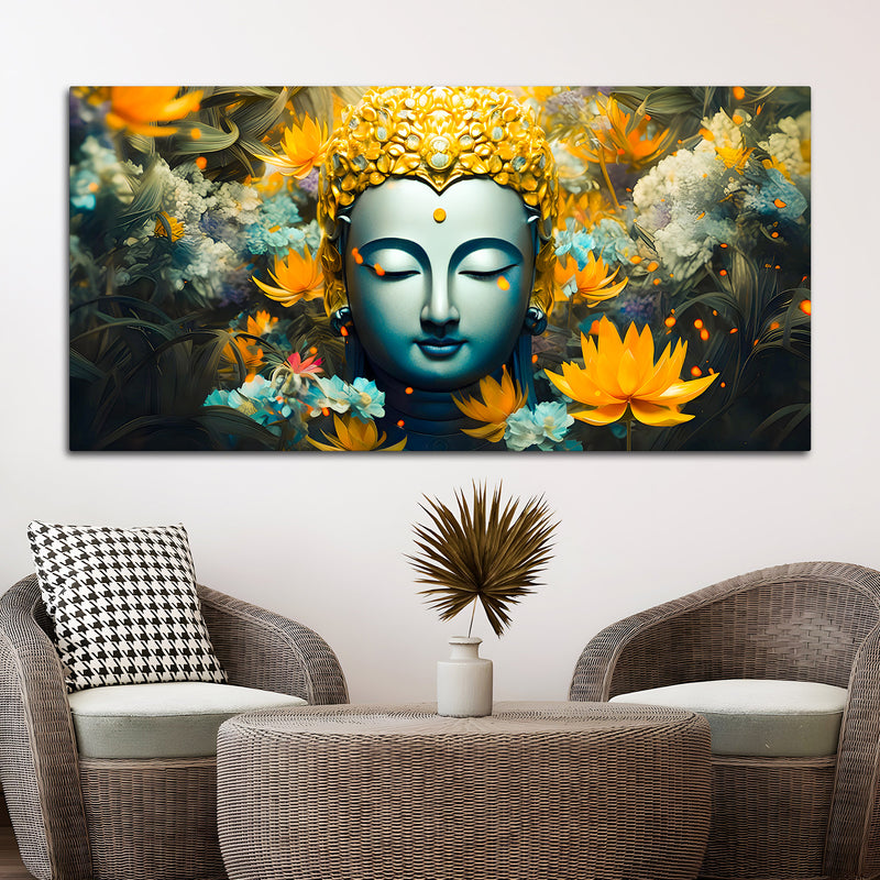 Buddha Wall Painting for Calm & Positive Energy