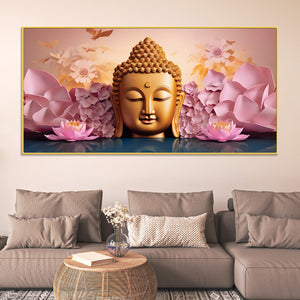 Buddha Wall Painting for Home Decor & Peaceful Interiors
