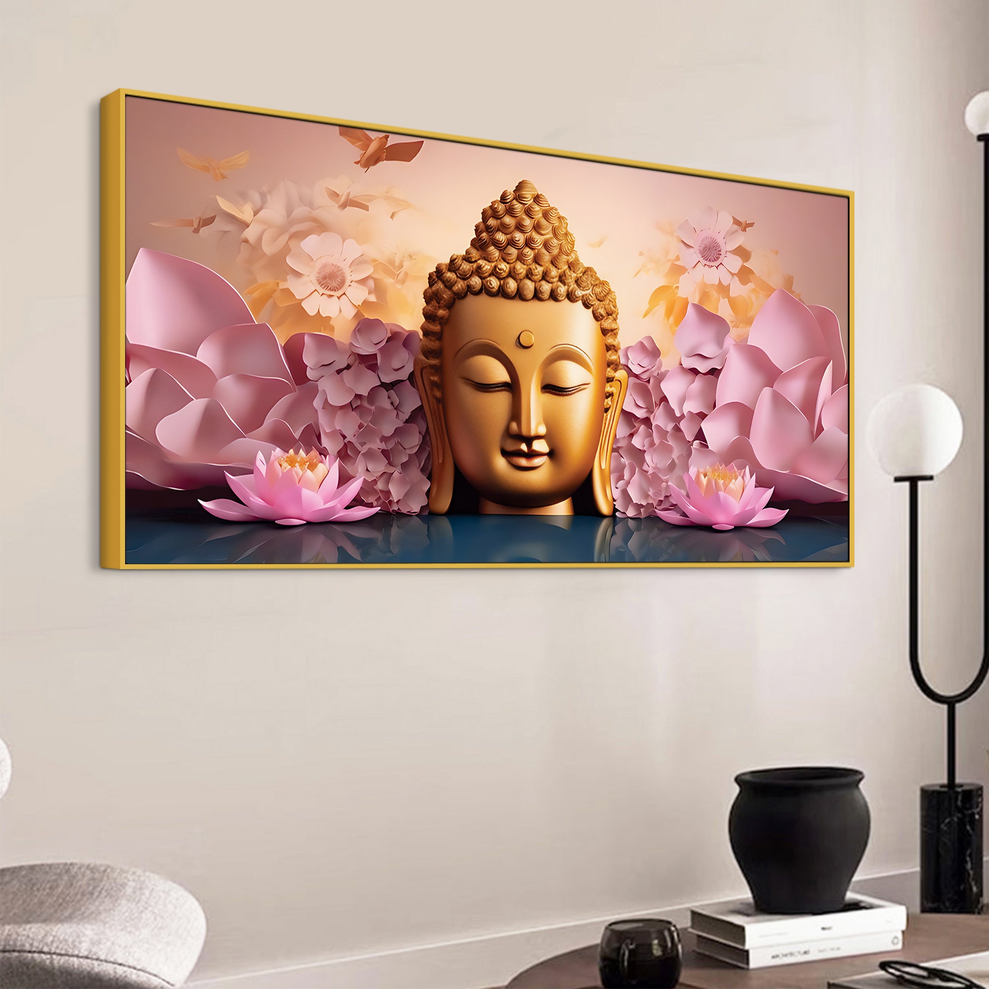 Buddha Wall Painting for Home Decor & Peaceful Interiors