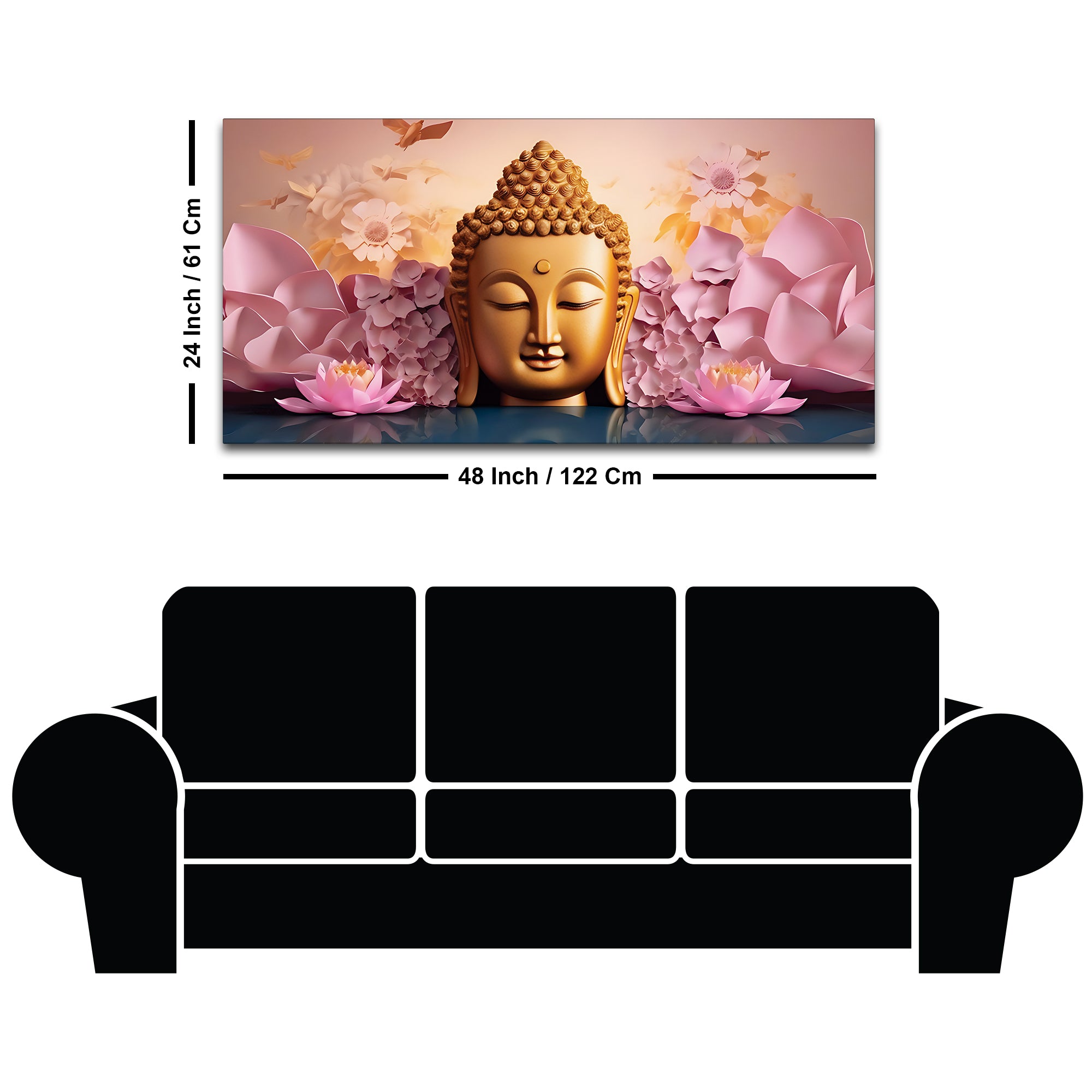 Buddha Wall Painting for Home Decor & Peaceful Interiors