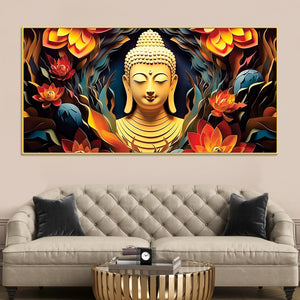Buddha Wall Painting for Home Decor – Spiritual Artwork