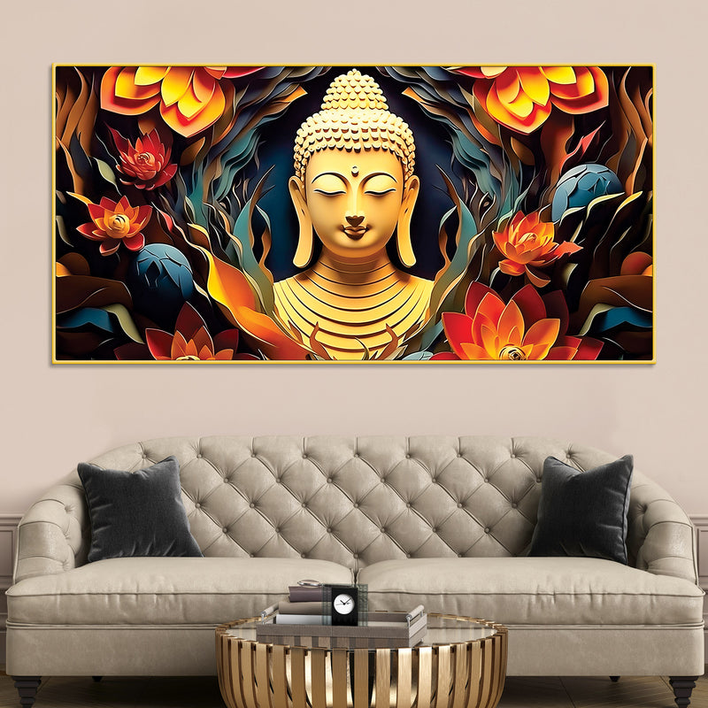 Buddha Wall Painting for Home Decor – Spiritual Artwork