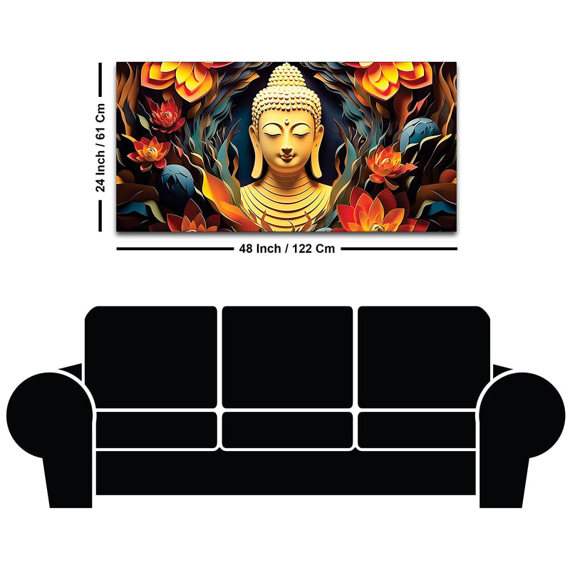 Buddha Wall Painting for Home Decor – Spiritual Artwork