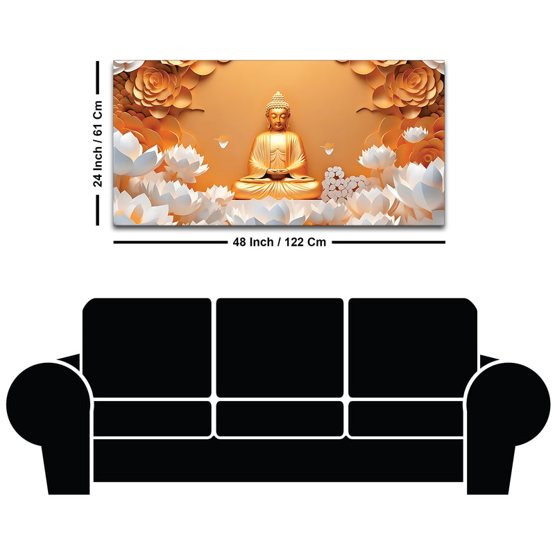Buddha Wall Painting for Living Room Wall Décor