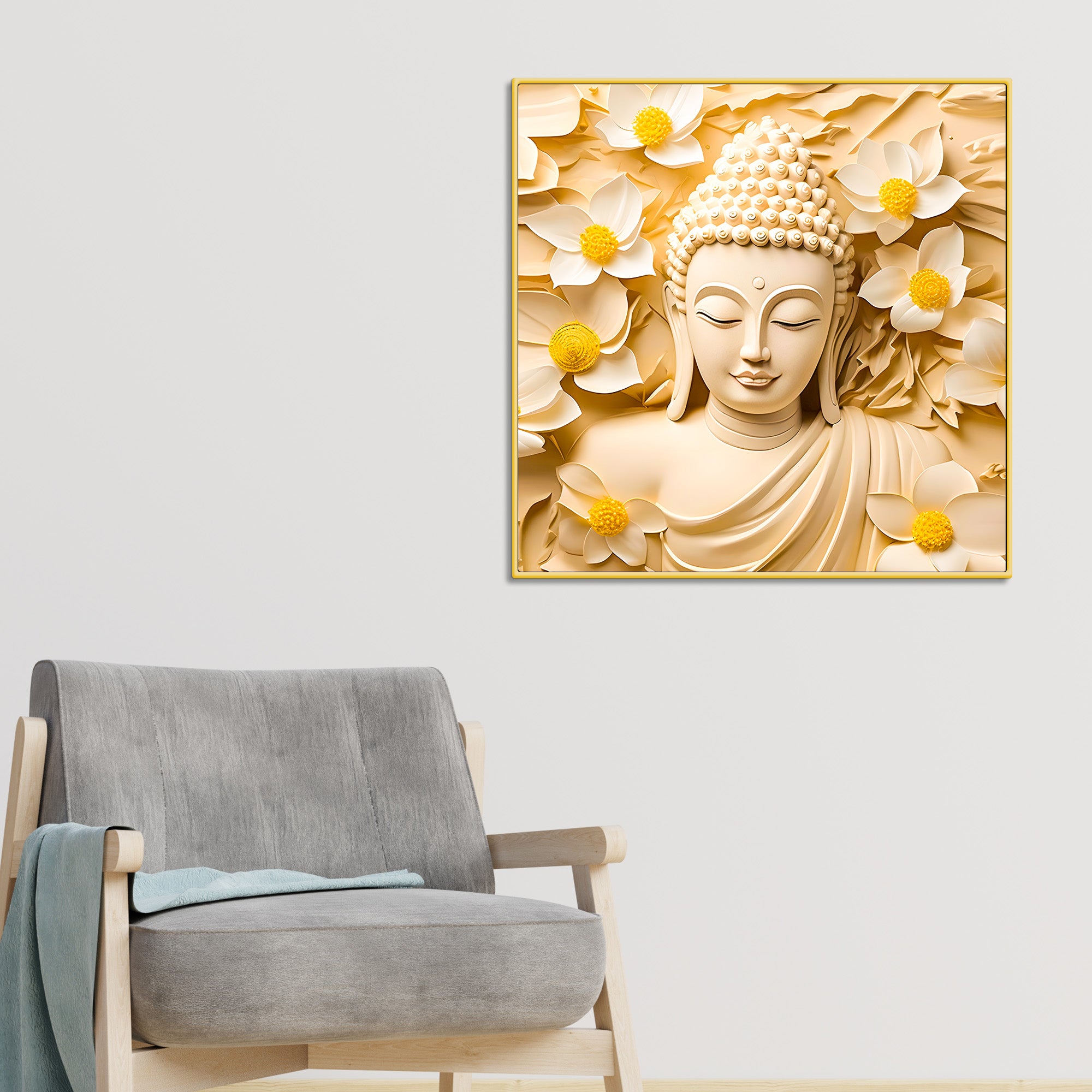 Buddha Wall Painting for Modern Home Interiors