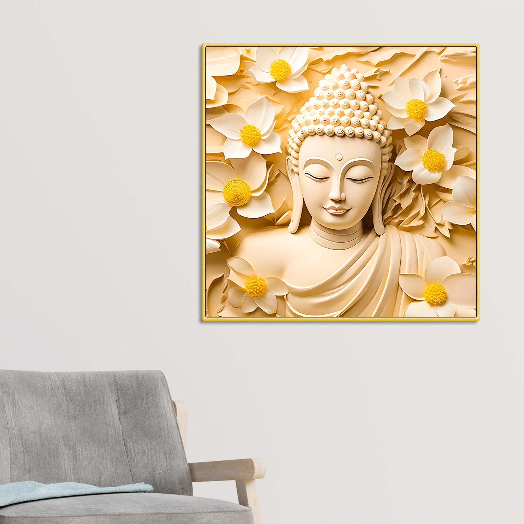 Buddha Wall Painting for Modern Home Interiors