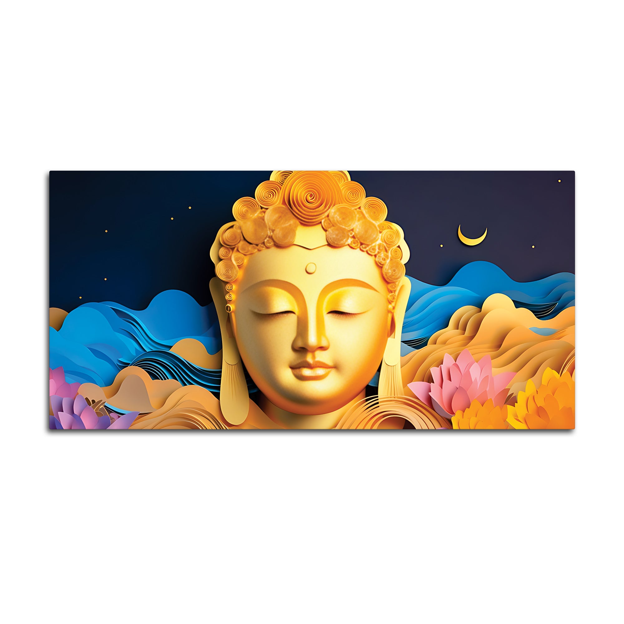 Buddha Wall Painting for Positive Energy Home Decor