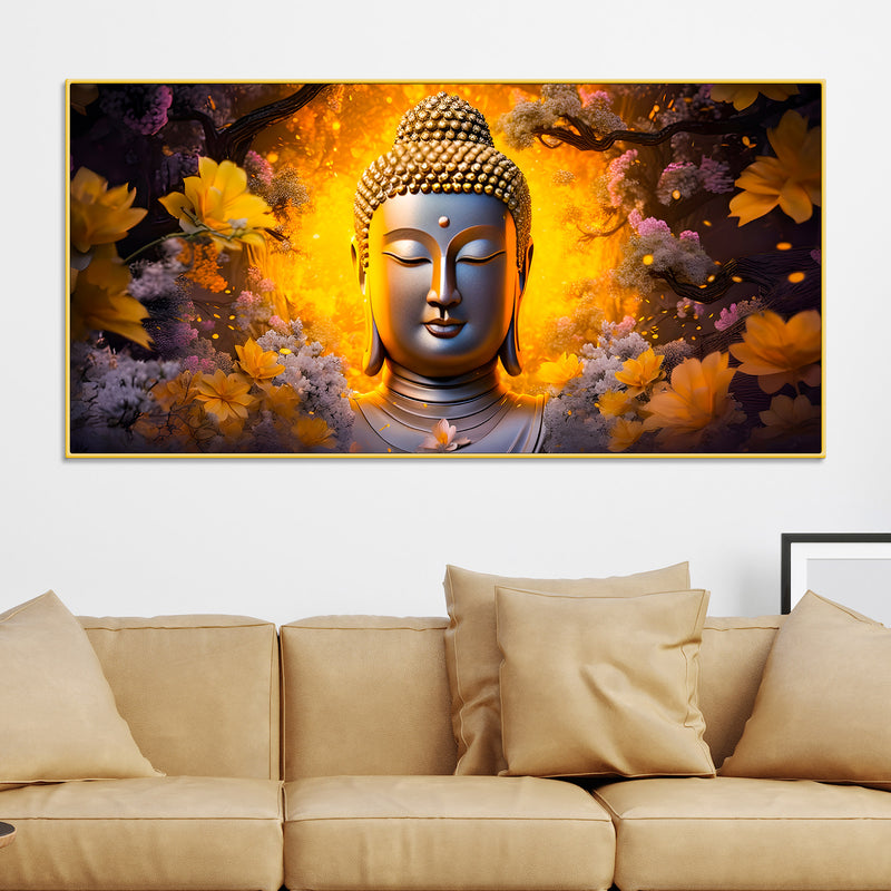 Buddha Wall Painting for Positive Vibes & Peaceful Home Interior