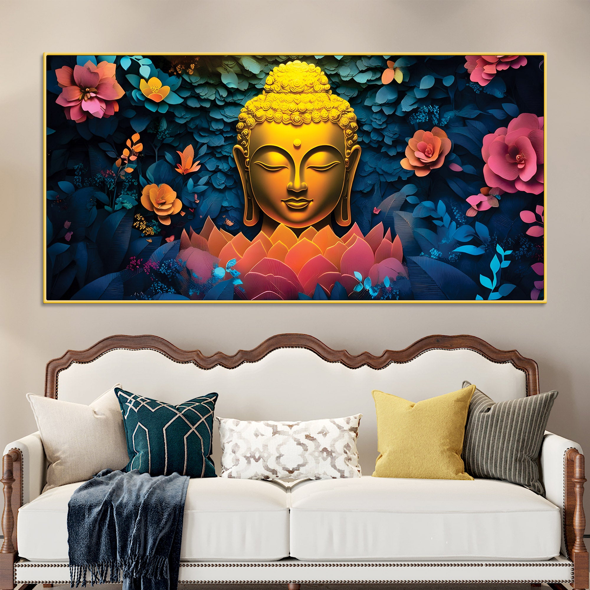  buddha-wall-painting-for-stylish-home-decor