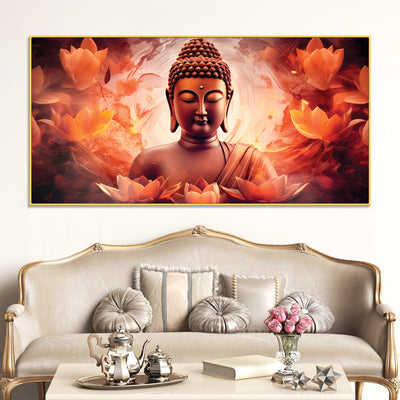 Buddha Wall Painting with Temple Art – Premium Decor
