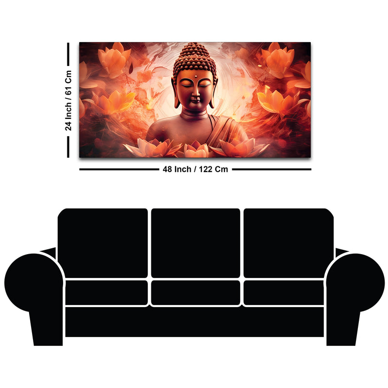Buddha Wall Painting with Temple Art – Premium Decor
