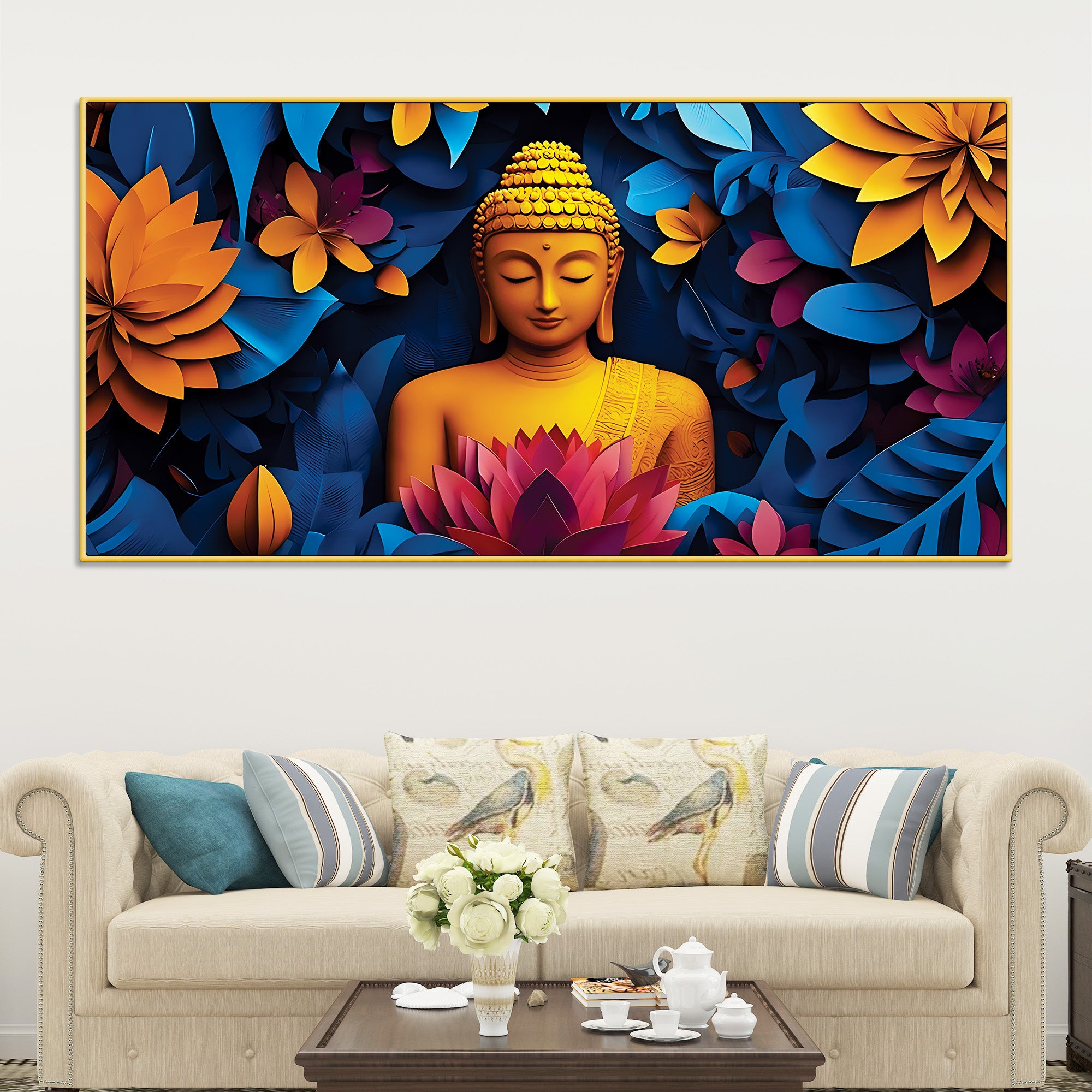 Buddha Wisdom Painting for Spiritual Decor