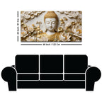Buddha with Lotus Flowers 3D Canvas Wall Painting