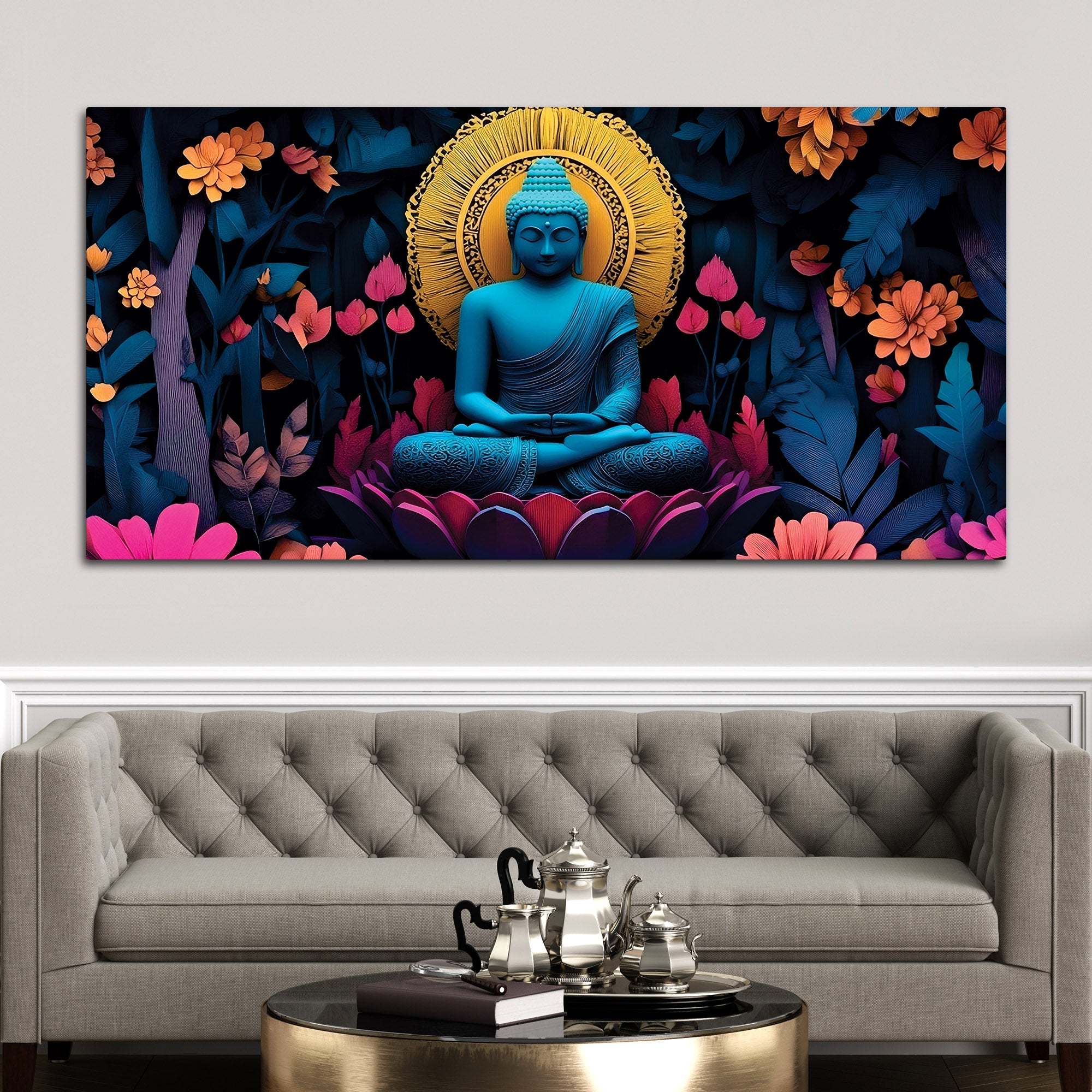 Buddha Yoga Painting for Meditation Spaces