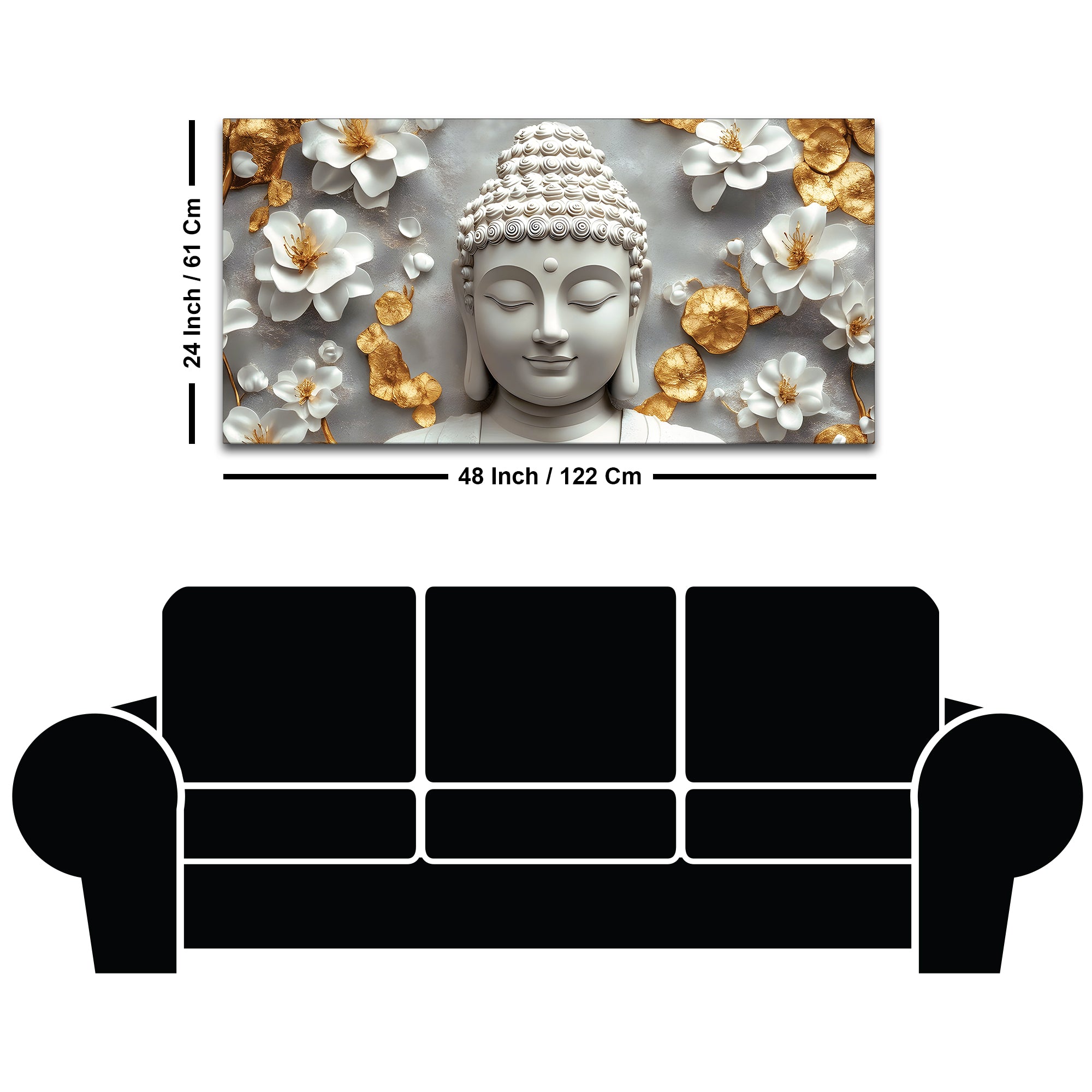 Buddha Zen Art Painting for Modern Decor
