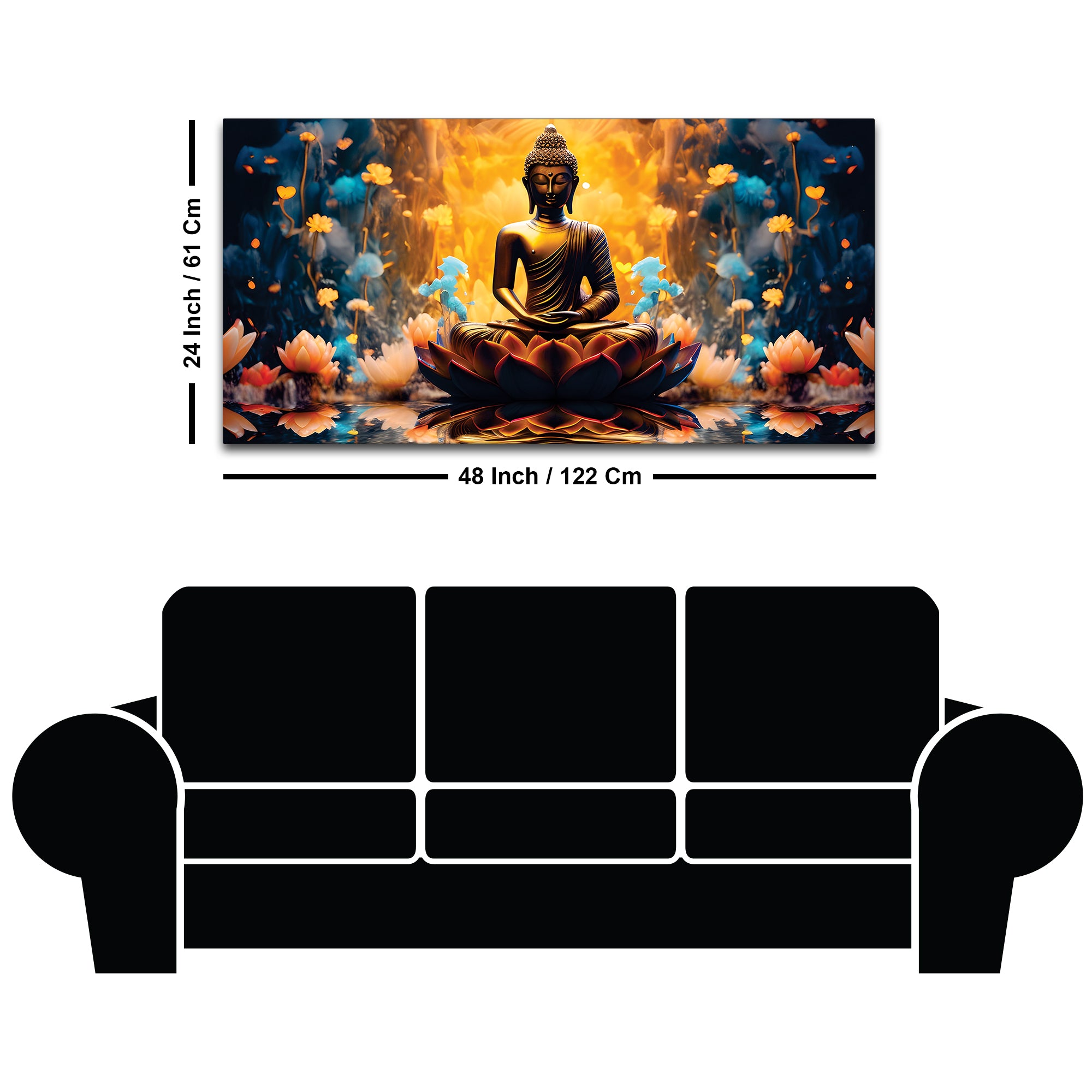 Buddha Zen Calm Painting for Home Walls