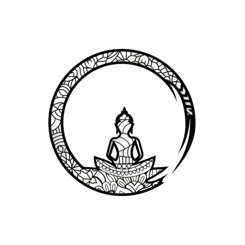 Buddha Zen Spiritual Worship Metal Art Wall Decor