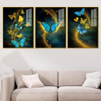 Butterfly Magic Acrylic Wall Decor Painting Set of 3