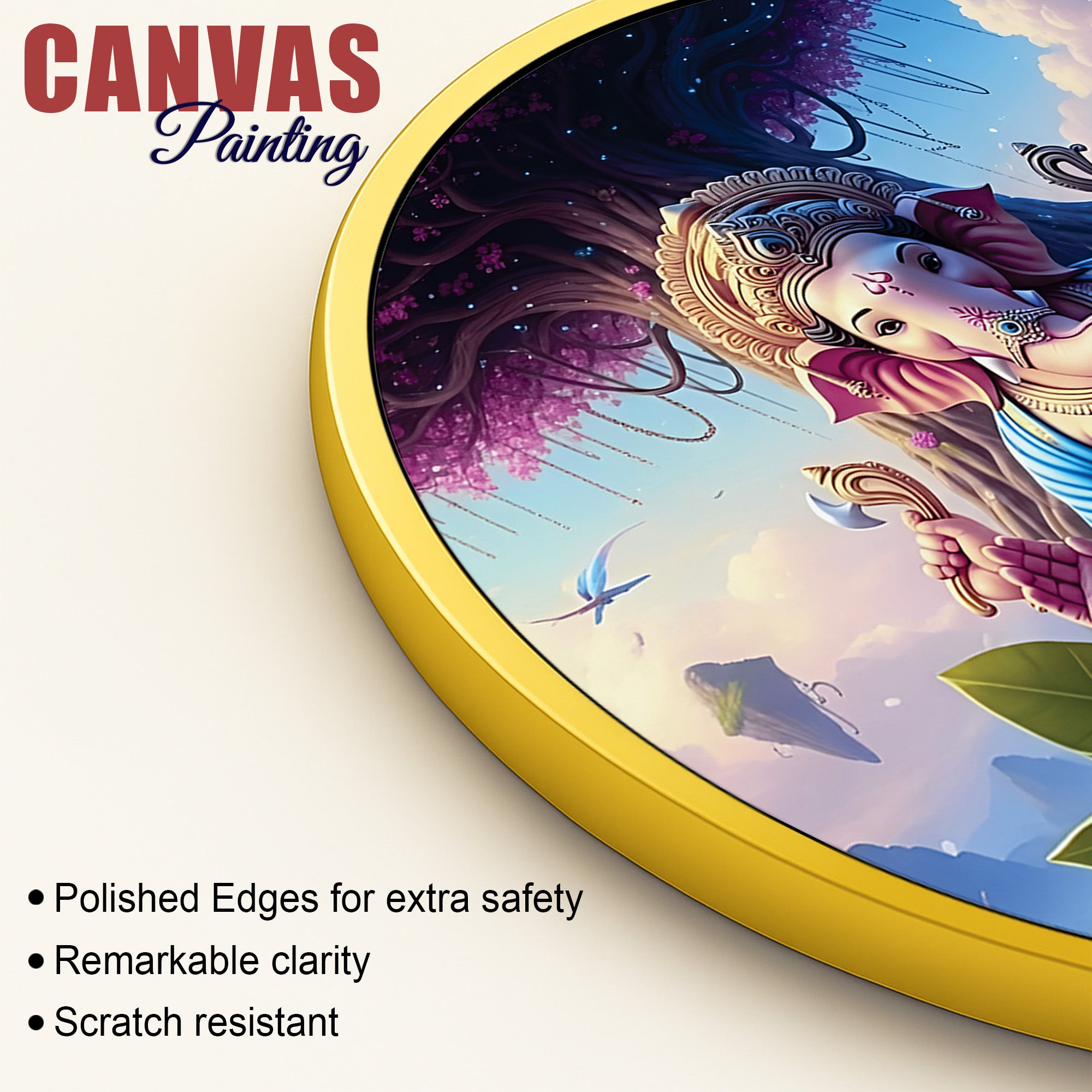 Calm Ganesh Ji Canvas Art Painting