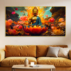 Calm & Peaceful Buddha Canvas Painting for Home Walls