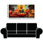 Calm & Peaceful Buddha Canvas Painting for Home Walls