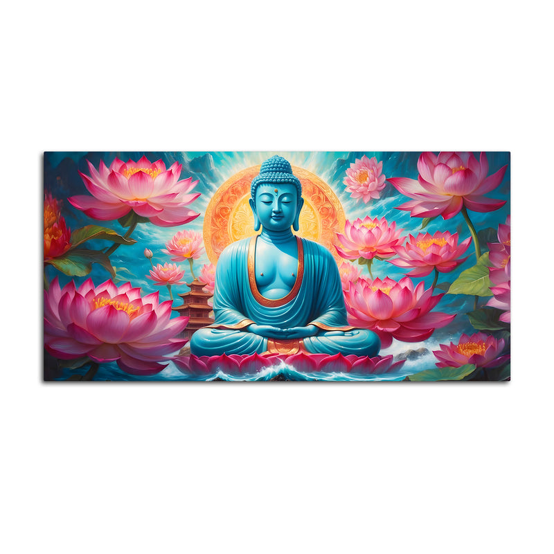 Calm & Peaceful Buddha Canvas Wall Painting for Bedroom