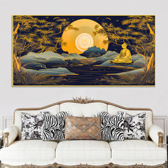 calming-buddha-canvas-painting-with-moonlight-nature