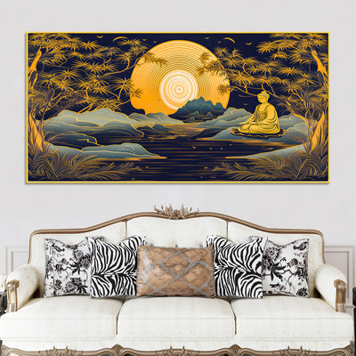 calming-buddha-canvas-painting-with-moonlight-nature