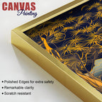Calming Buddha Canvas Painting with Moonlight & Nature