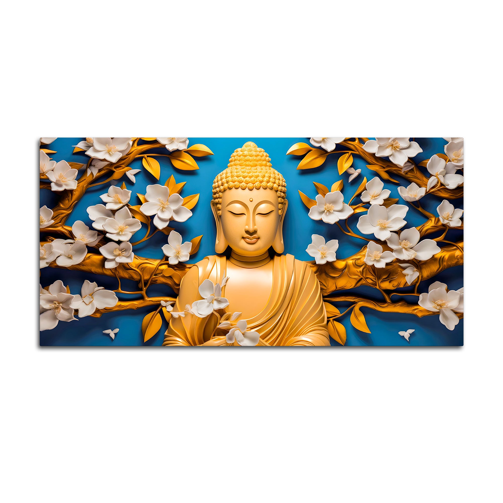Canvas Wall Painting of Lord Buddha for Modern Decor