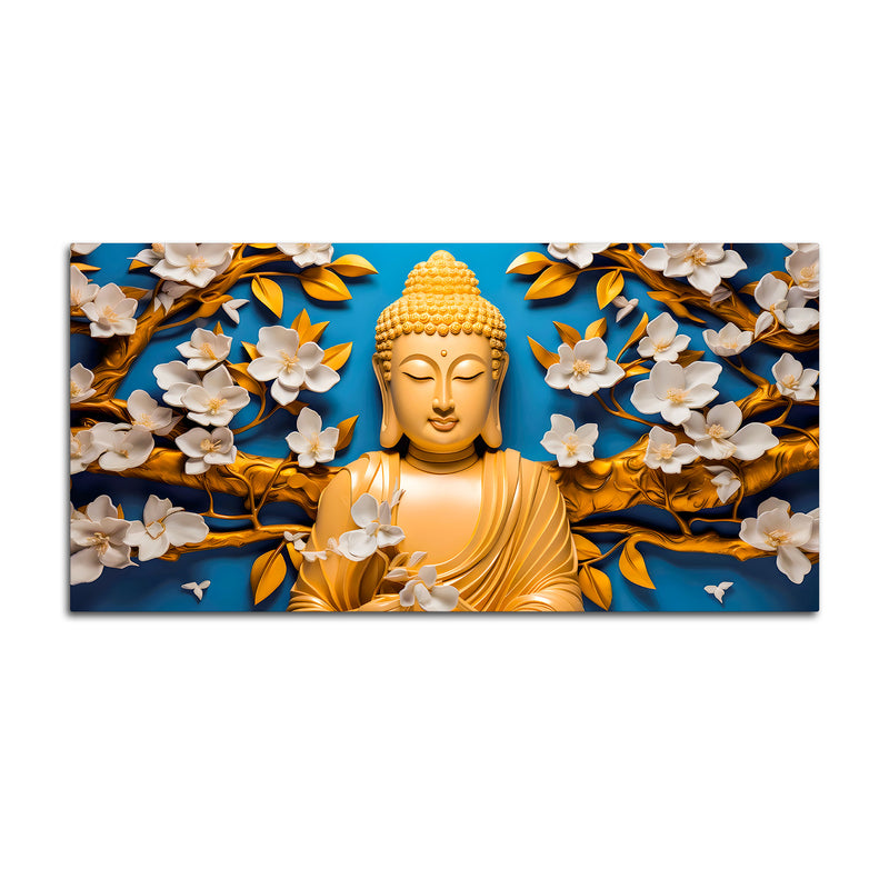 Canvas Wall Painting of Lord Buddha for Modern Decor