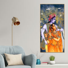 Canvas Wall Painting of Radhe Krishna