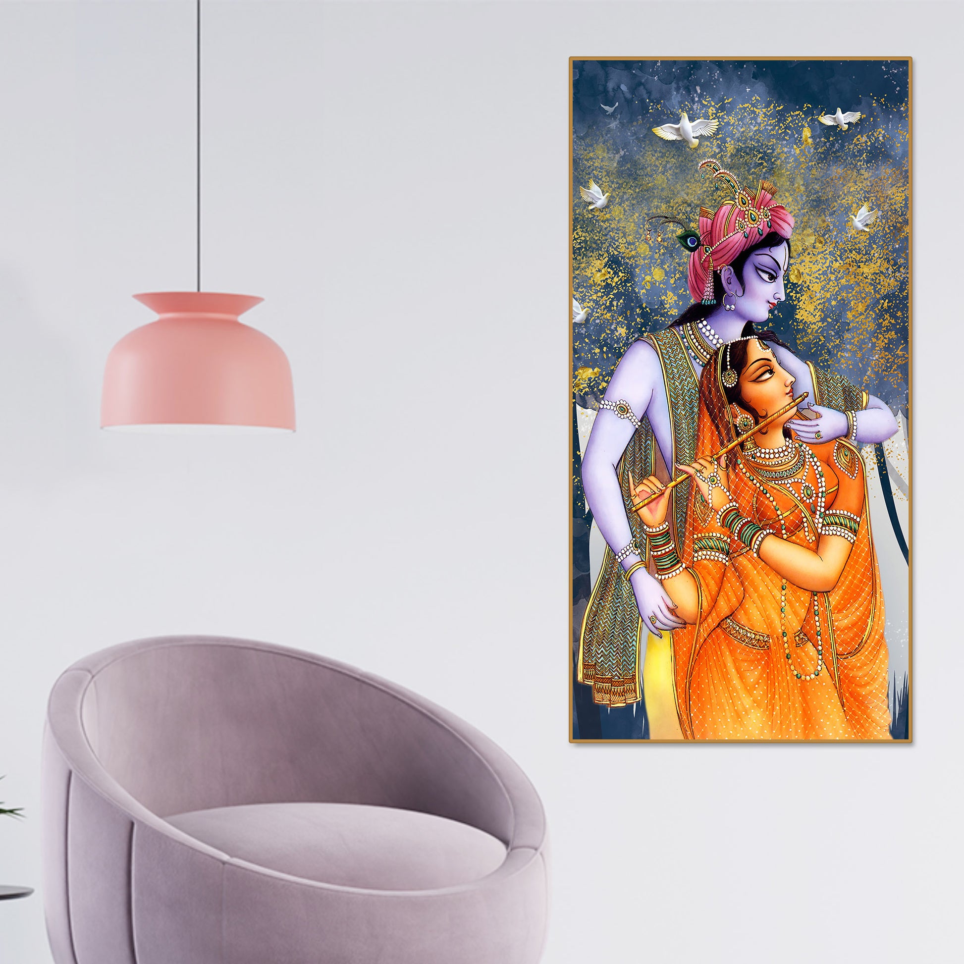 Canvas Wall Painting of Radhe Krishna