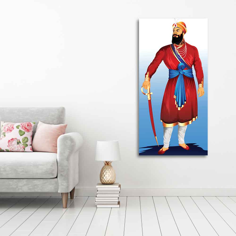 Canvas Wall Painting of Shri Guru Gobind Singh