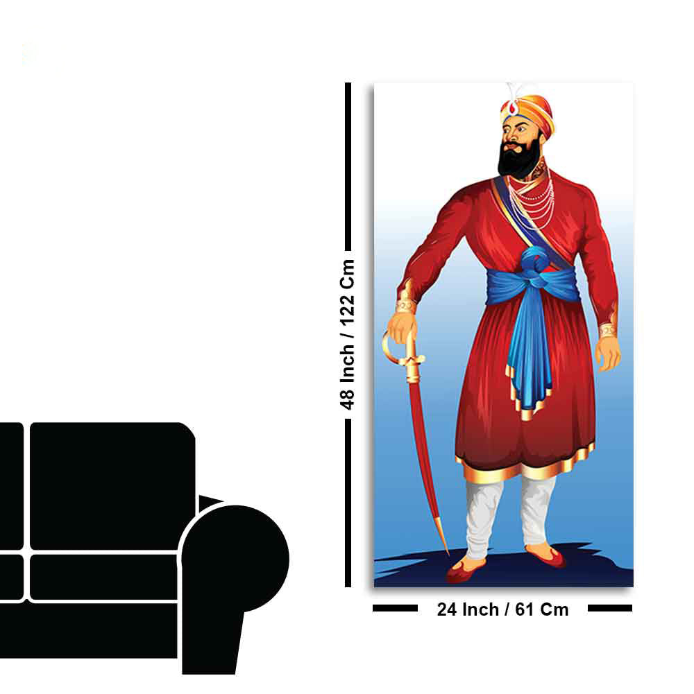 Canvas Wall Painting of Shri Guru Gobind Singh