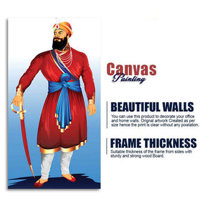 Canvas Wall Painting of Shri Guru Gobind Singh