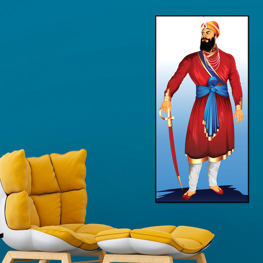 Canvas Wall Painting of Shri Guru Gobind Singh