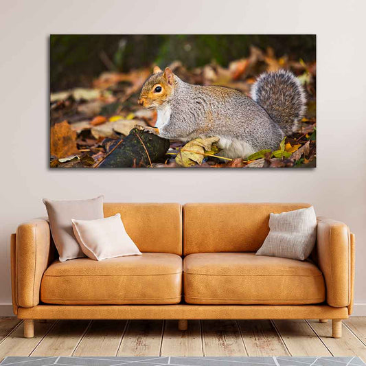 Canvas Wall Painting Squirrel in The Forest