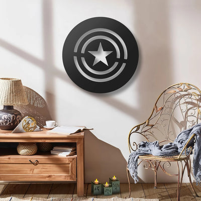 Captain America Shield Wall Metal Art Decor