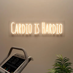 Cardio Is Hardio Text Neon LED Light