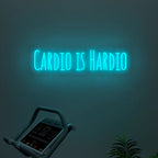 Cardio Is Hardio Text Neon LED Light