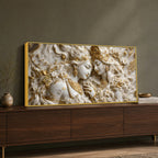 Celestial Couple in Floral Elegance 3D Canvas Wall Painting